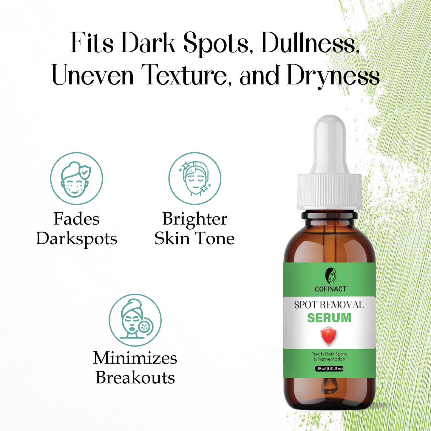 Spot Removal Serum for Dark Spots, Acne Marks & Pigmentation | Brightening & Even Skin Tone | Lightweight & Fast Absorbing