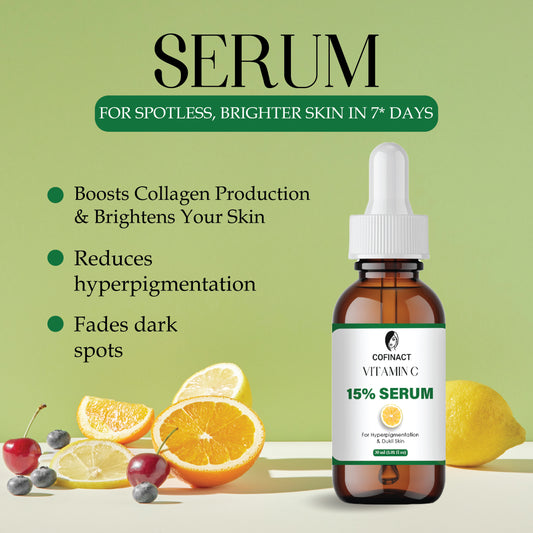 Vitamin C Face Serum with Hyaluronic Acid & Vitamin E | Brightening & Anti-Aging Serum for Glowing Skin | Reduces Dark Spots, Fine Lines & Pigmentation | Lightweight & Non-Greasy Formula