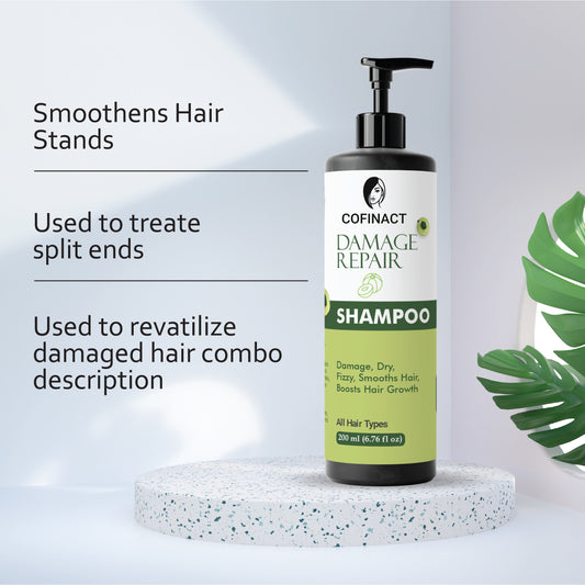 Damage Repair Shampoo – Strengthens & Restores Damaged Hair, Replenishes Moisture, Sulfate-Free, Suitable for All Hair Types