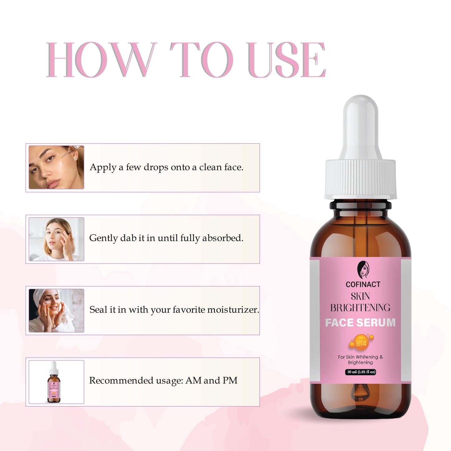 Skin Brightening Serum for Glowing & Even Skin Tone | Dark Spot Removal | Hydrating & Lightweight Face Serum for Radiant Skin