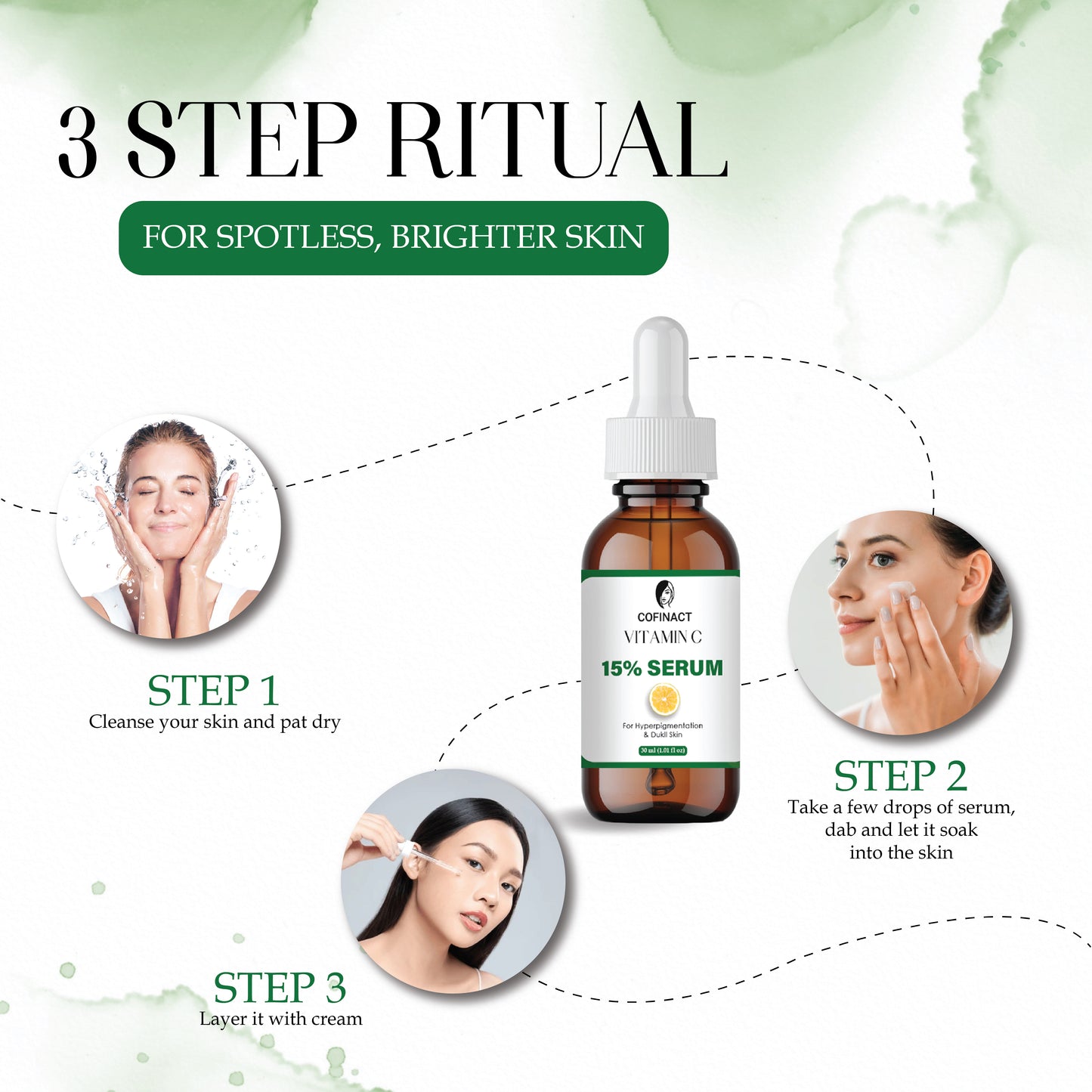Vitamin C Face Serum with Hyaluronic Acid & Vitamin E | Brightening & Anti-Aging Serum for Glowing Skin | Reduces Dark Spots, Fine Lines & Pigmentation | Lightweight & Non-Greasy Formula